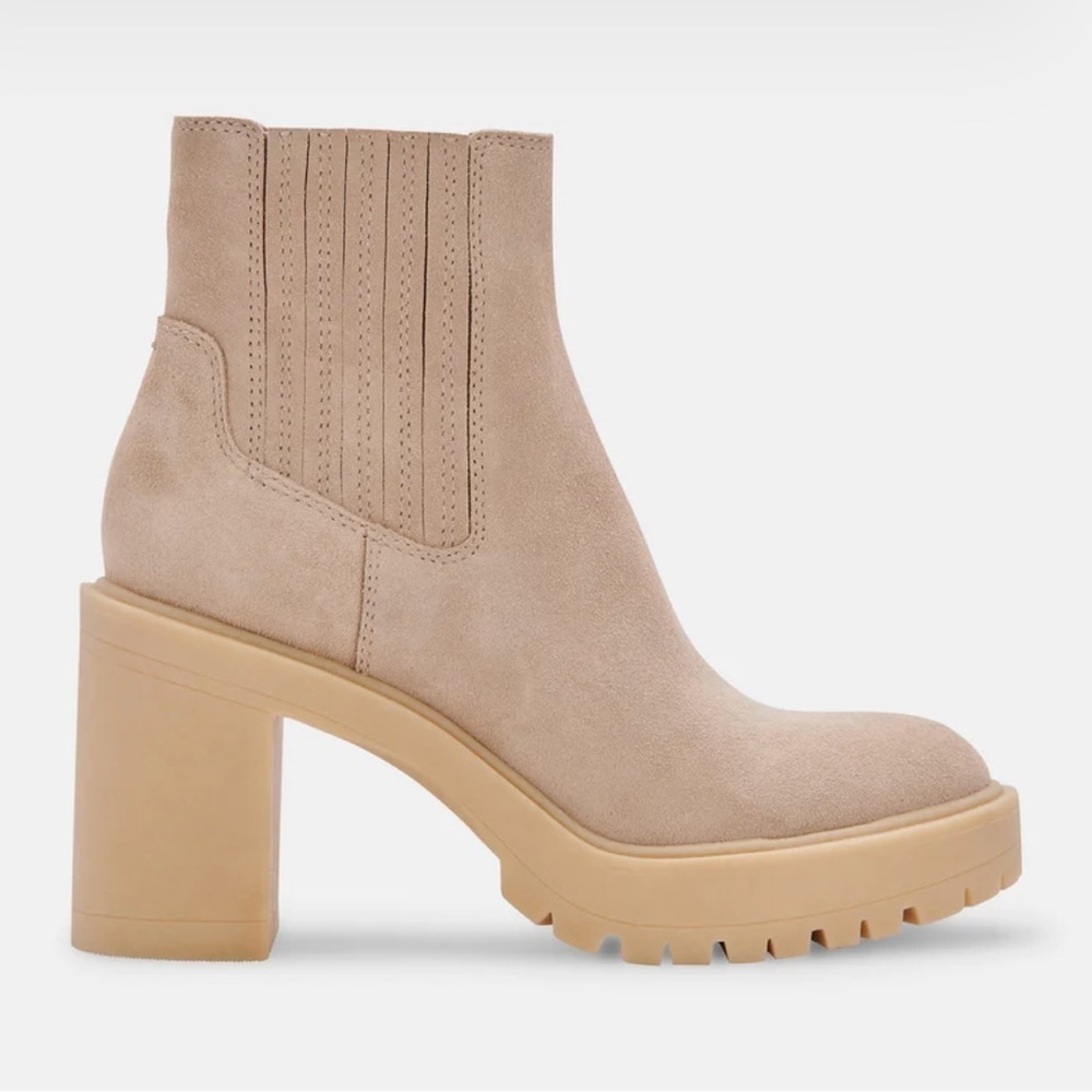 Dolce Vita Waterproof Caster H2O Booties, Dune Suede, Size 9 (S07)​​​​
